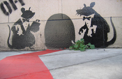 Banksy rat diners