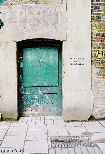 Banksy This is not a photo opportunity Doorway _ South Bank, London