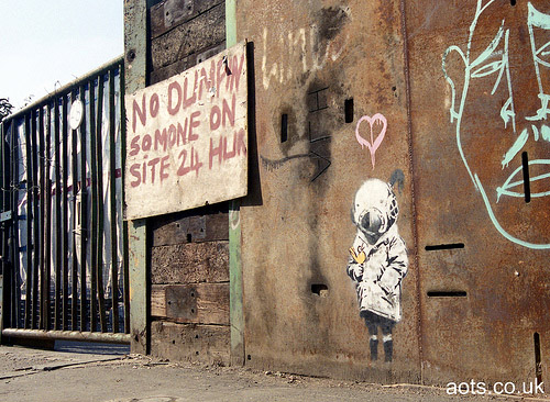 Banksy Space Girl and Bird