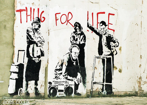 Banksy Thug for life