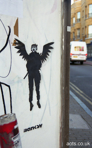 Banksy Flying Copper