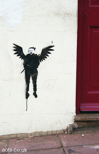 Banksy Flying Policeman photo