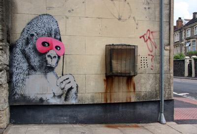 Banksy Gorilla with Mask