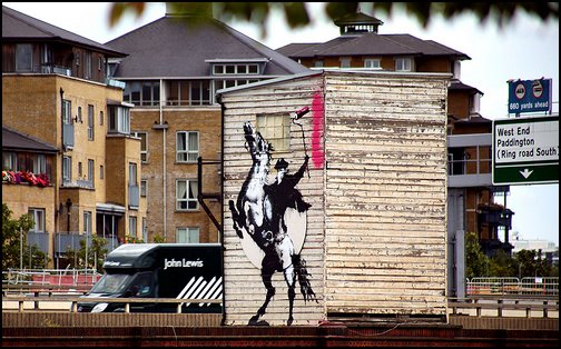Banksy _ Highwayman on the A40 Westway