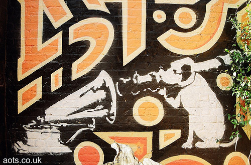 Banksy HMV Graffiti His Masters Voice