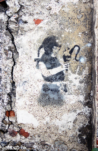 Banksy girl photo