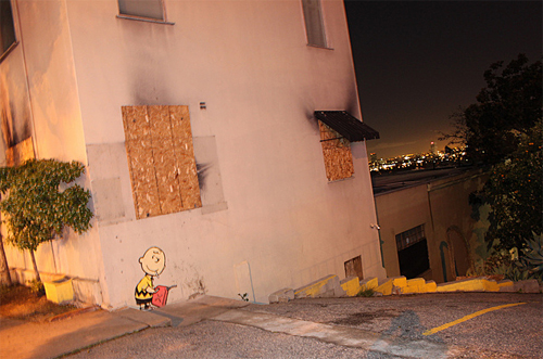 Banksy _ Charlie Brown Firestarter