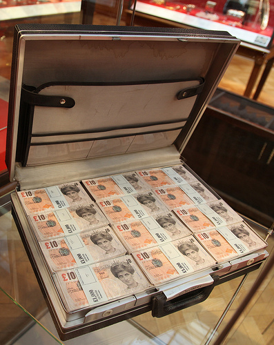 Banksy Diana tenners briefcase