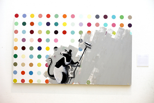 Banksy _ Hirst Spot Painting