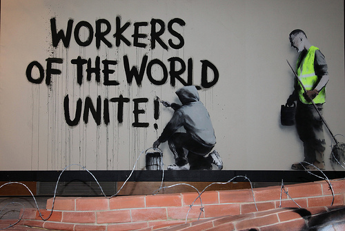 Banksy Workers Of The World Unite