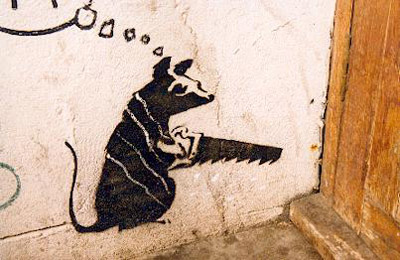 Banksy Rat Stencil image _ Creative Review