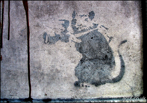 Banksy rat, New Oxford Street