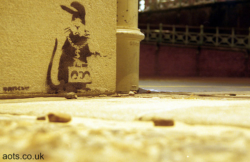 Banksy rat rapper photo