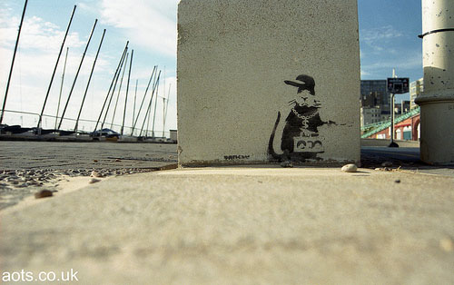 Banksy rat rapper photo