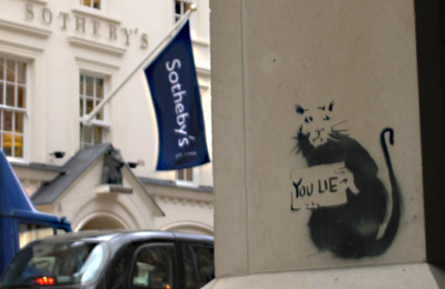 Banksy rat _ Sotheby's of London Bond Street