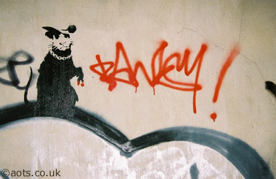 Banksy tagger scum rat 