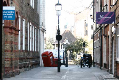 Banksy Soho phone box
