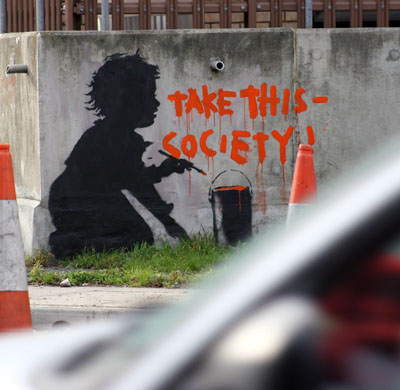 Banksy, Take This _ Society!
