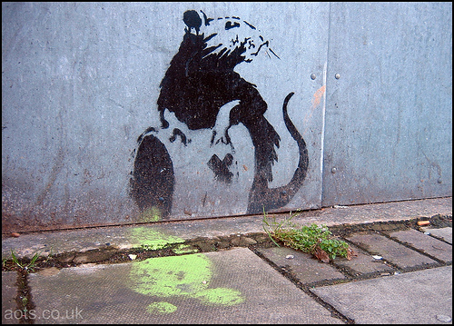 Banksy toxic rat spill
