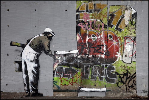 Banksy wallpaper graffiti