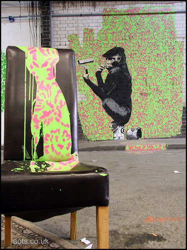 Banksy Roller Chimp