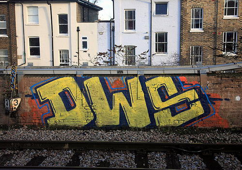 DWS trackside graffiti