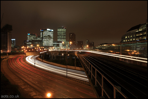 Docklands at night