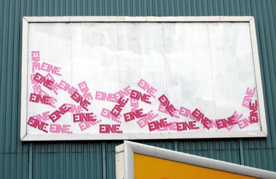 Eine stencil graffiti