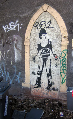 Ghostboy stencil figure