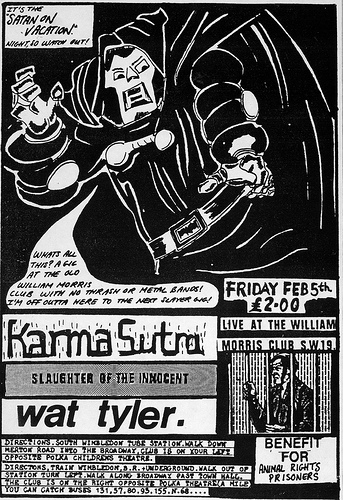 Gig flyer for Karma Sutra at the William Morris Club