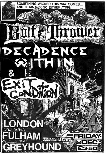 Bolt Thrower, Exit Condition, Decadence Within gig flyer
