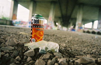 Graffiti spray can