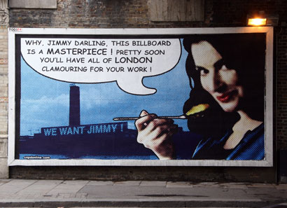Jimmy Cauty Nigella Lawson billboard