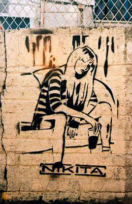 Nikita Stencil graffiti image