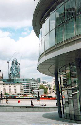 Swiss Re Tower and London City Hall Photo