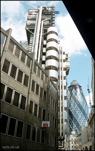 Swiss Re Tower and Lloyds of London