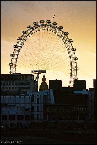 London Eye sunset