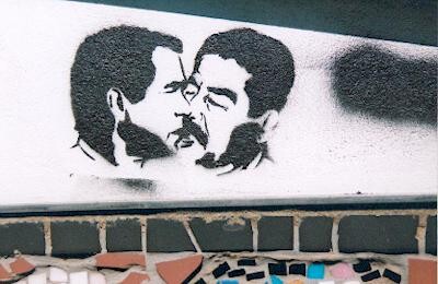 Stebcil Graffiti photo of George Bush and Saddam Hussein