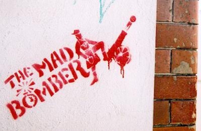 The Mad Bomber graffiti stencil photo