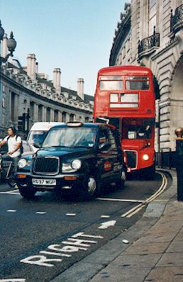 Regent Street London, London Bus and Taxi picture