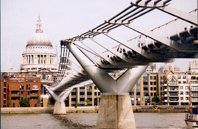 Millennium Bridge London South Bank to St Pauls