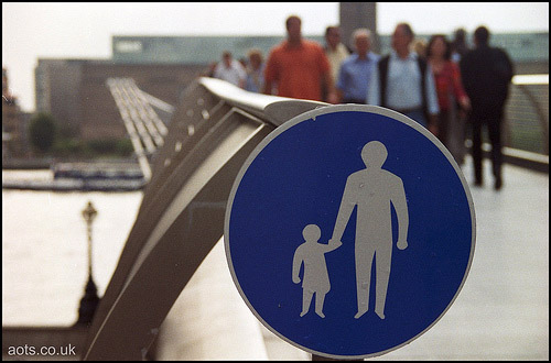 Millennium bridge sign