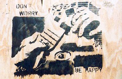 Don't Worry, Be Happy stencil