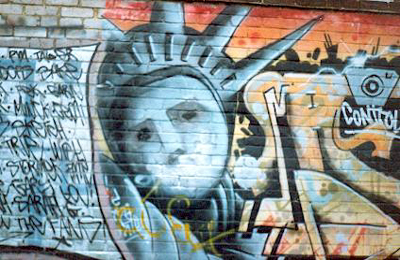 Statue of Liberty graffiti