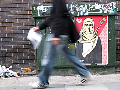 Shepard Fairey street work, London