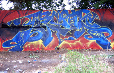 Feltham Circles spray can graffiti