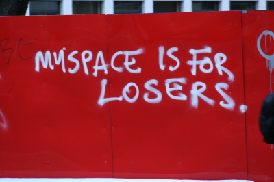 MySpace Is For Losers graffiti