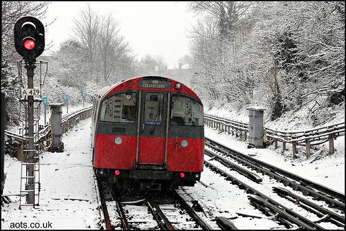 Underground train n the snow