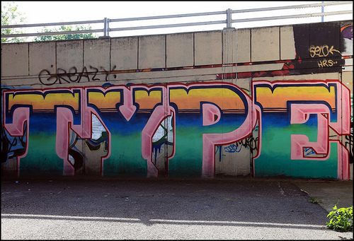 Type graffiti lettering