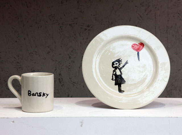 Banksy crockery